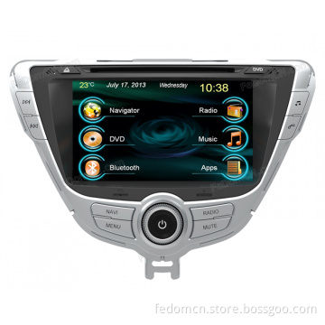 7 Inch TFT LCD Touch Screen Car DVD GPS Navigation System for Hyundai Elantra 2011 with Bluetooth+Radio+iPod+Video